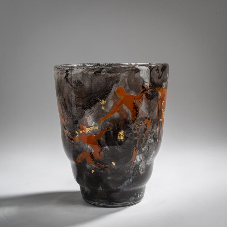 Hauptbild zu Objekt, Vase 'La Danse', 1930er Jahre, Muller Fr&egrave;res, Lun&eacute;ville, 156B 257