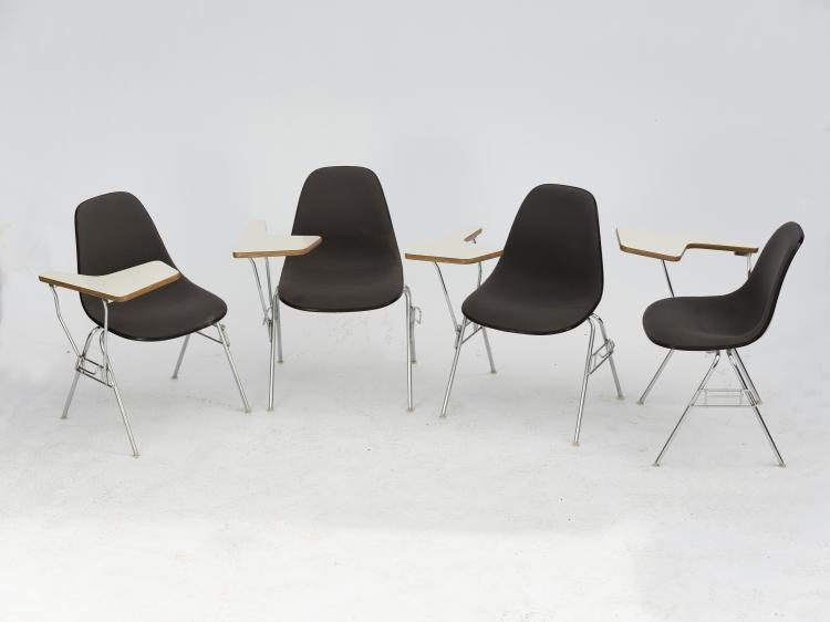 Hauptbild zu Objekt, 4 '0715' desk chairs, c. 1955, Charles Eames,Ray Eames, Vitra, Weil am Rhein, 157B 311