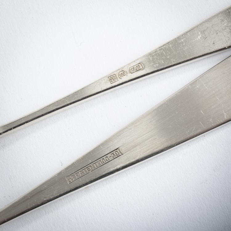 Bild 2 zu Objekt, 'Gingo' cutlery for six people, 1962, Wilhelm Braun-Feldweg, Britanniawarenfabrik W. Seibel, Mettmann, 157A 128