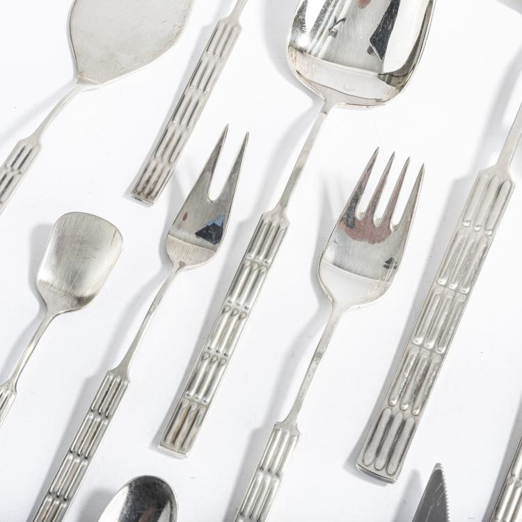 Bild 2 zu Objekt, 'Model 1963' cutlery for six people, 1963, Wilhelm Braun-Feldweg, Britanniawarenfabrik W. Seibel, Mettmann, 157A 129