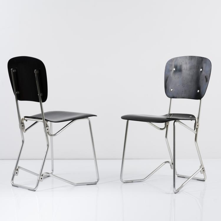 Bild 2 zu Objekt, 2 'Aluflex' folding chairs, 1951, Armin Wirth, Zieringer, Philip, Metallwerke, Schweiz, 157B 279