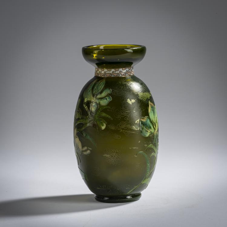 Bild 3 zu Objekt, 'Intercalaire'-Vase 'Papillon', 1894-1903, Eug&egrave;ne Kremer (wohl), Burgun, Schverer & Co. (wohl), Burgun, Schverer & Co., Verrerie d'Art de Lorraine, Meisenthal, 156B 84