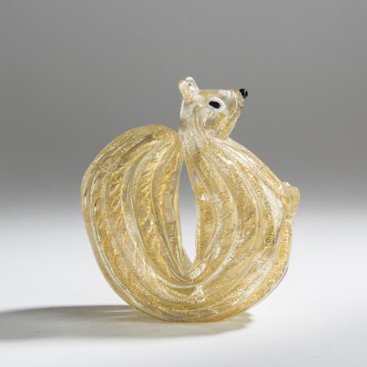 Hauptbild zu Objekt, Squirrel 'Cordonato oro', c. 1950, Ercole Barovier, Barovier & Toso, Murano, 158C 881