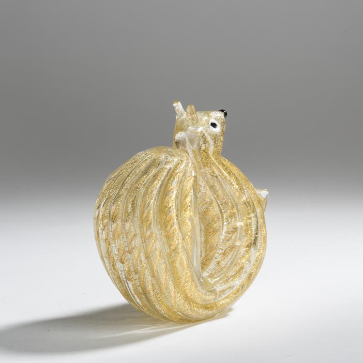 Bild 2 zu Objekt, Squirrel 'Cordonato oro', c. 1950, Ercole Barovier, Barovier & Toso, Murano, 158C 881
