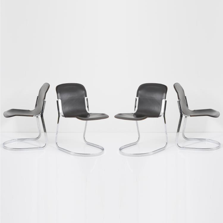 Hauptbild zu Objekt, 4 chairs, c. 1970, Willy Rizzo (attributed), Cidue srl., Atripalda, 157B 488