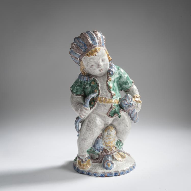 Hauptbild zu Objekt, 'Indianerputto', c. 1925-30, Michael Powolny, Sommerhuber, Steyr, 156C 629