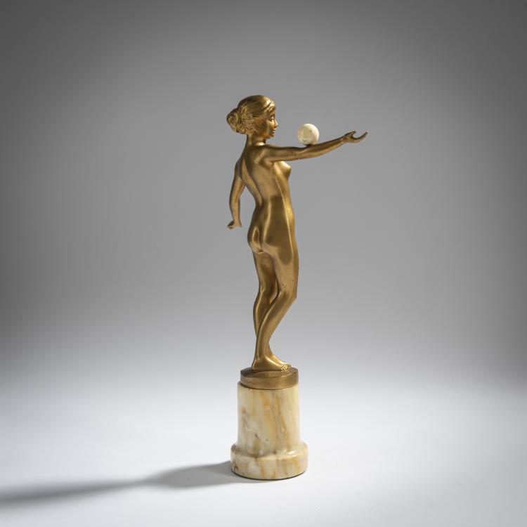 Hauptbild zu Objekt, Nude balancing an ivory ball, c. 1900, Julius Schmidt-Felling, 156C 398