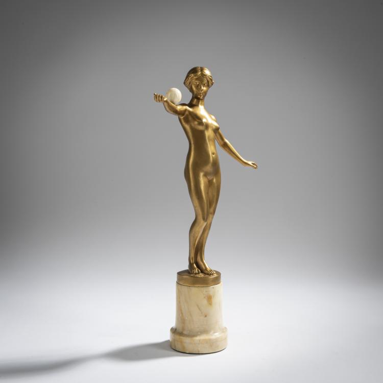 Bild 1 zu Objekt, Nude balancing an ivory ball, c. 1900, Julius Schmidt-Felling, 156C 398