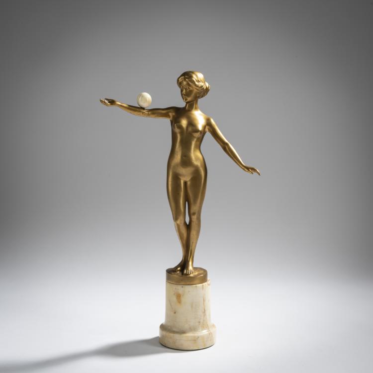 Bild 2 zu Objekt, Nude balancing an ivory ball, c. 1900, Julius Schmidt-Felling, 156C 398