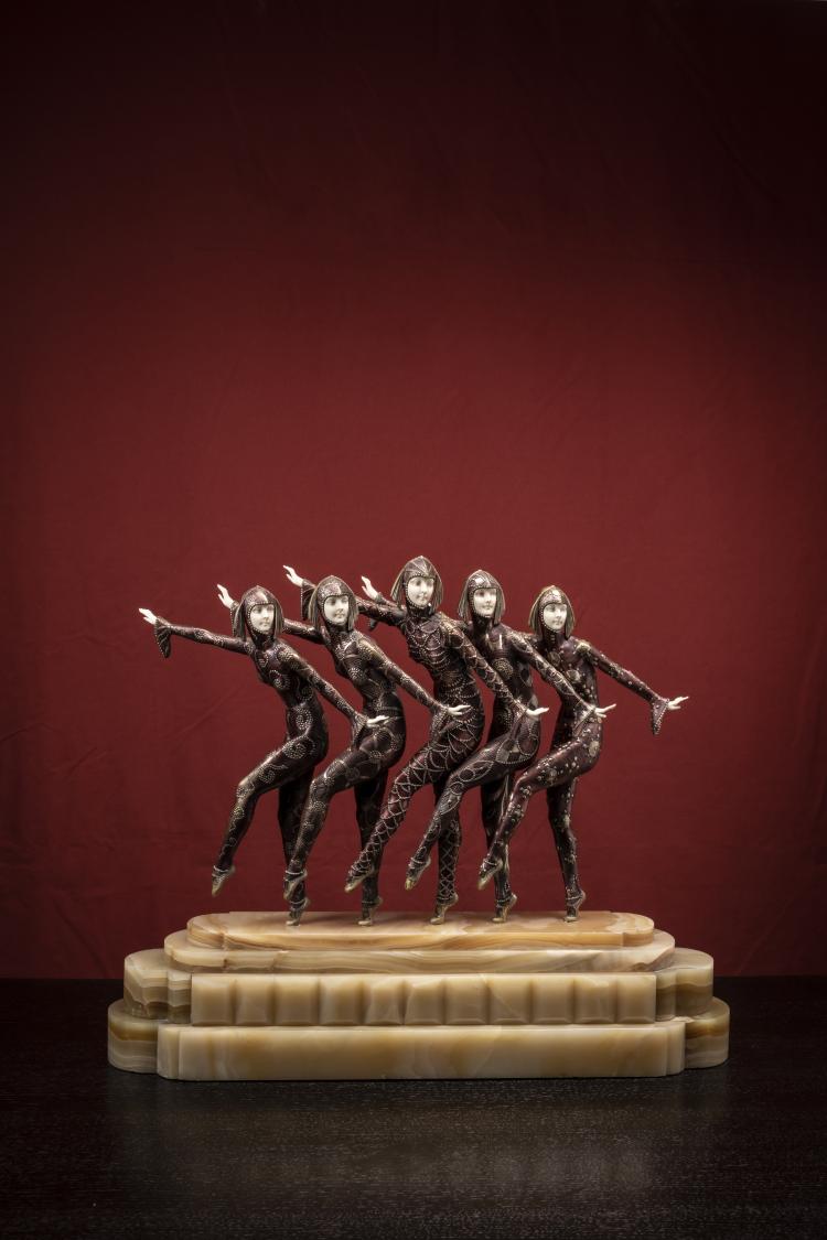 Bild 3 zu Objekt, 'Les Girls', um 1928, Dem&egrave;tre H. Chiparus, Etling, Edmond, Paris, 156C 347