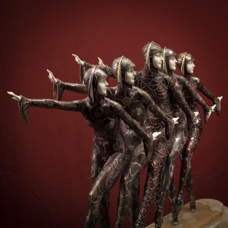 Bild 5 zu Objekt, 'Les Girls', um 1928, Dem&egrave;tre H. Chiparus, Etling, Edmond, Paris, 156C 347