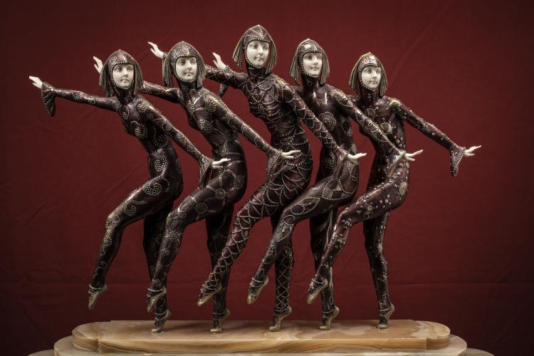 Bild 8 zu Objekt, 'Les Girls', um 1928, Dem&egrave;tre H. Chiparus, Etling, Edmond, Paris, 156C 347