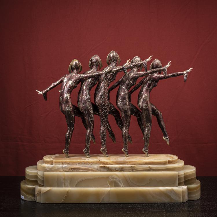 Bild 9 zu Objekt, 'Les Girls', um 1928, Dem&egrave;tre H. Chiparus, Etling, Edmond, Paris, 156C 347