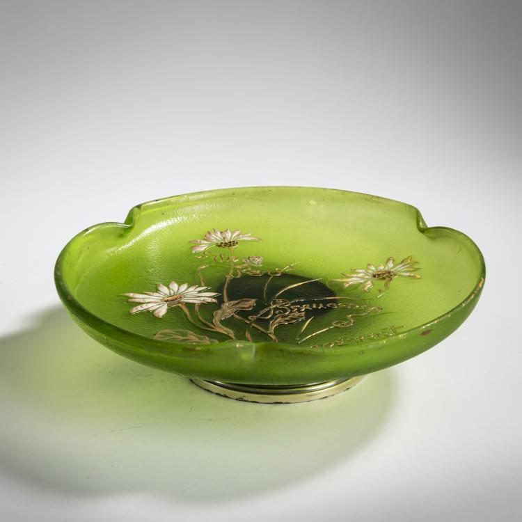 Bild 1 zu Objekt, Schale 'Un peu, beaucoup, passion&eacute;ment' mit Silbermontierung, um 1890, Emile Gall&eacute;, Gall&eacute;, &Eacute;mile, Nancy, 156B 183