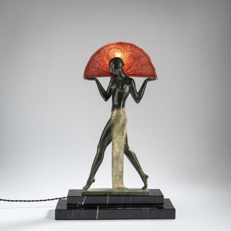 Hauptbild zu Objekt, 'Indiana' table light, c. 1930, Raymonde (Y) Gu&eacute;rbe, Le Verrier, Max, Paris, 156C 564