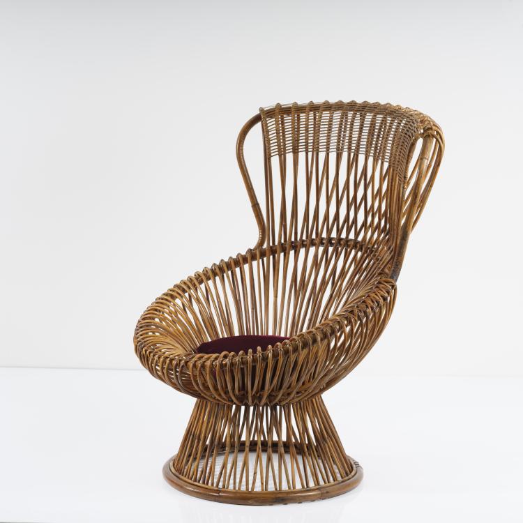 Hauptbild zu Objekt, 'Margherita' wicker chair, 1951, Franco Albini, Bonacina, Vittorio & C., Como, 158A 26