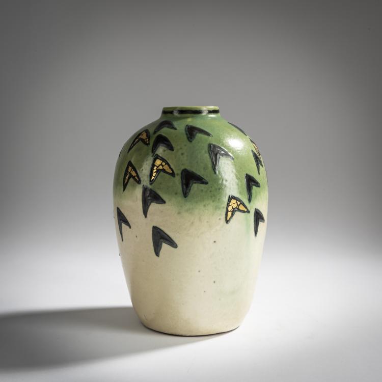 Hauptbild zu Objekt, 'Gold-Mosaik' vase, c. 1906, Max Laeuger, Laeuger, Max, 156C 607