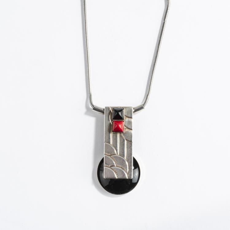 Hauptbild zu Objekt, Art D&eacute;co Halsschmuck, um 1930, Pforzheim, 156C 489