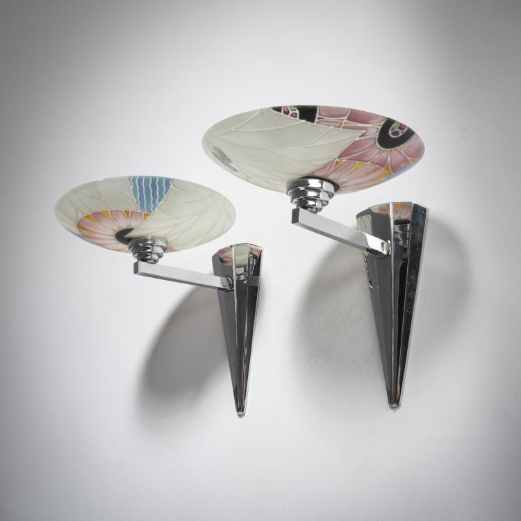 Hauptbild zu Objekt, 2 wall lights, c. 1928, Lucha, Loys, Paris, 156C 567