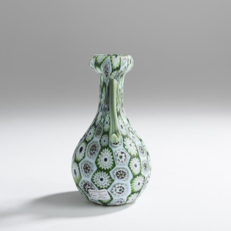 Bild 1 zu Objekt, 'Murrine' vase with handles, c. 1905, Toso, Fratelli, Murano, 158C 787
