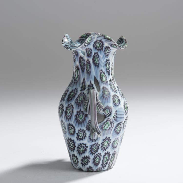 Bild 1 zu Objekt, 'Murrine' vase with handles, c. 1905, Toso, Fratelli, Murano, 158C 788
