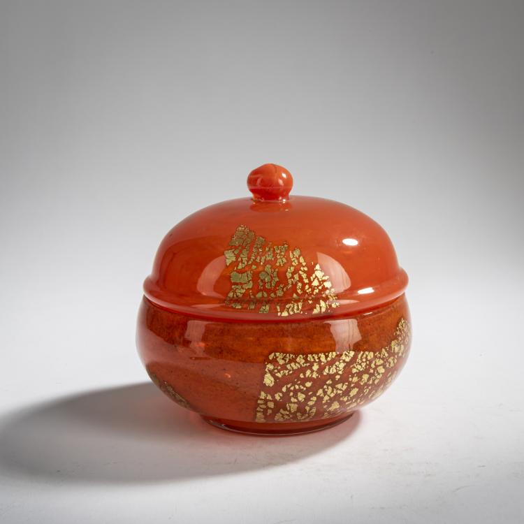 Bild 1 zu Objekt, Deckeldose 'Verre de Jades', um 1925, Antonin Daum, Daum Fr&egrave;res, Nancy, 156B 173