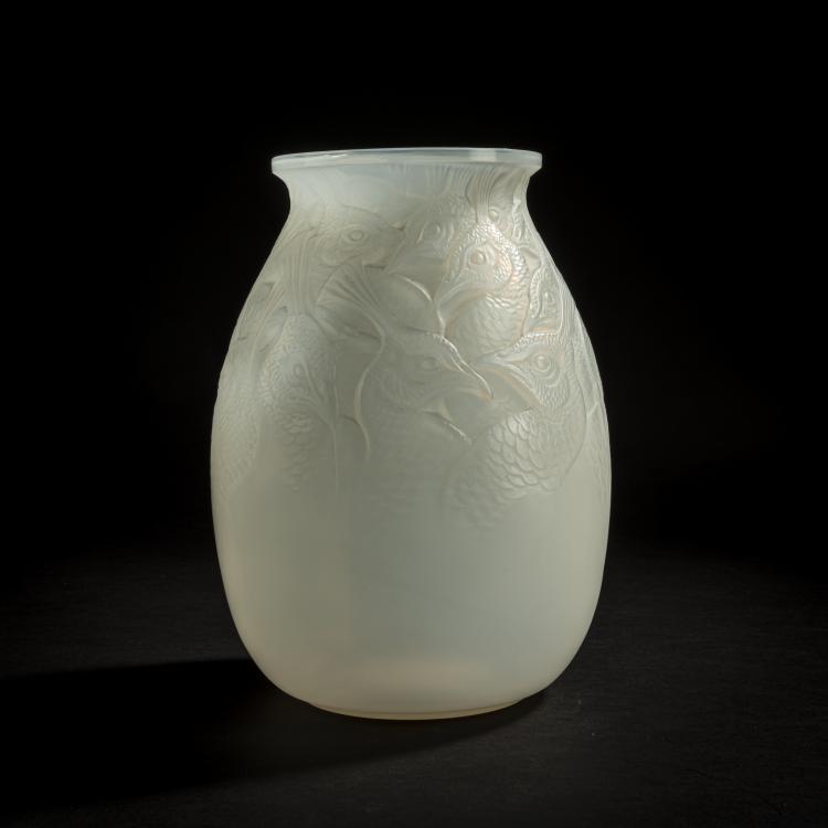 Bild 1 zu Objekt, 'Borrom&eacute;e' vase, 1928, Ren&eacute; Lalique, Lalique, Ren&eacute;, Wingen-sur-Moder, 156A 48