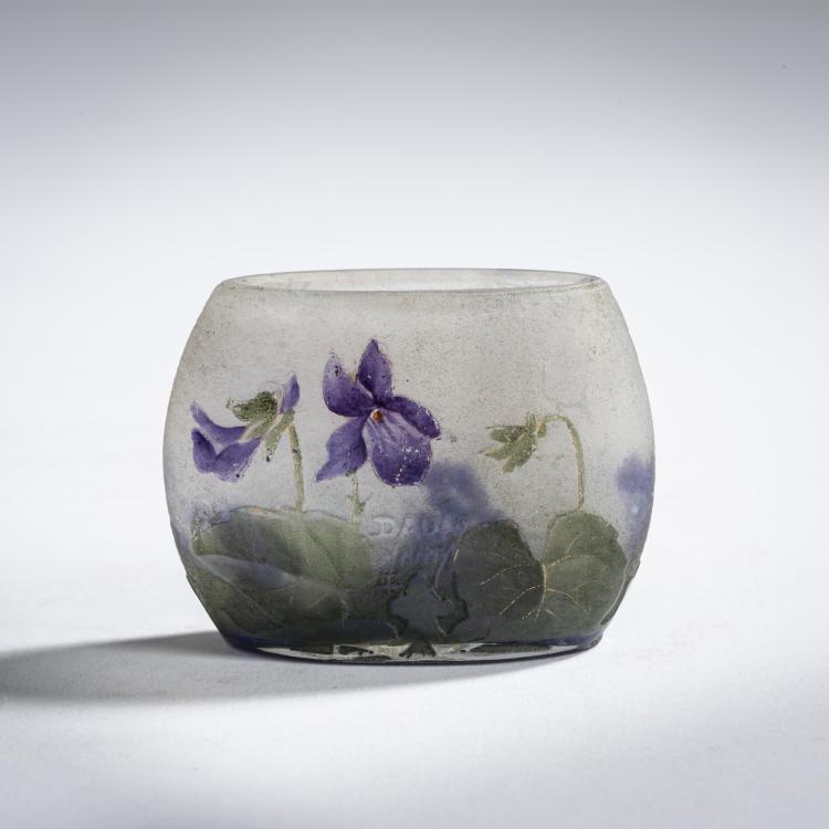 Bild 1 zu Objekt, Miniature 'Violettes' vase, c. 1910, Antonin Daum, Daum Fr&egrave;res, Nancy, 156B 150