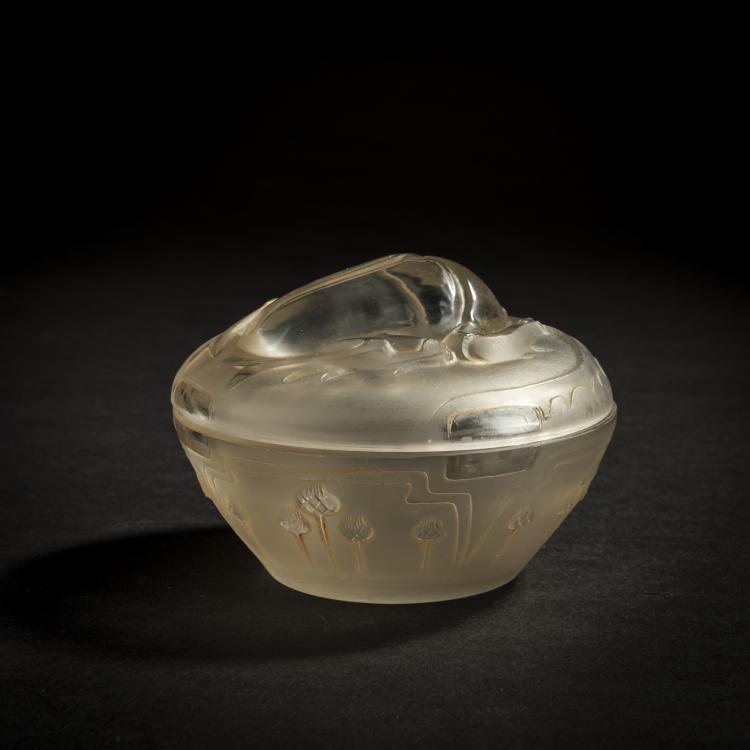 Hauptbild zu Objekt, Cremedose 'Scarab&eacute;e' f&uuml;r Piver, 1909, Ren&eacute; Lalique, Lalique, Ren&eacute;, Combs-la-Ville, 156A 1