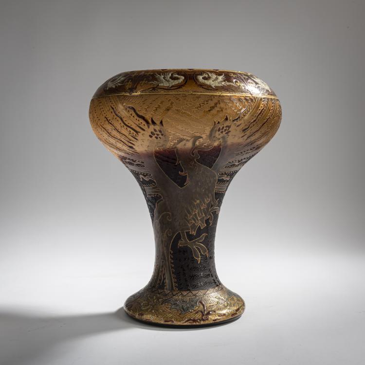 Hauptbild zu Objekt, 'Lampe Arabe' - 'Le Jour' vase, 1892, Antonin Daum,Jacques Gruber, Daum Fr&egrave;res, Nancy, 156B 90