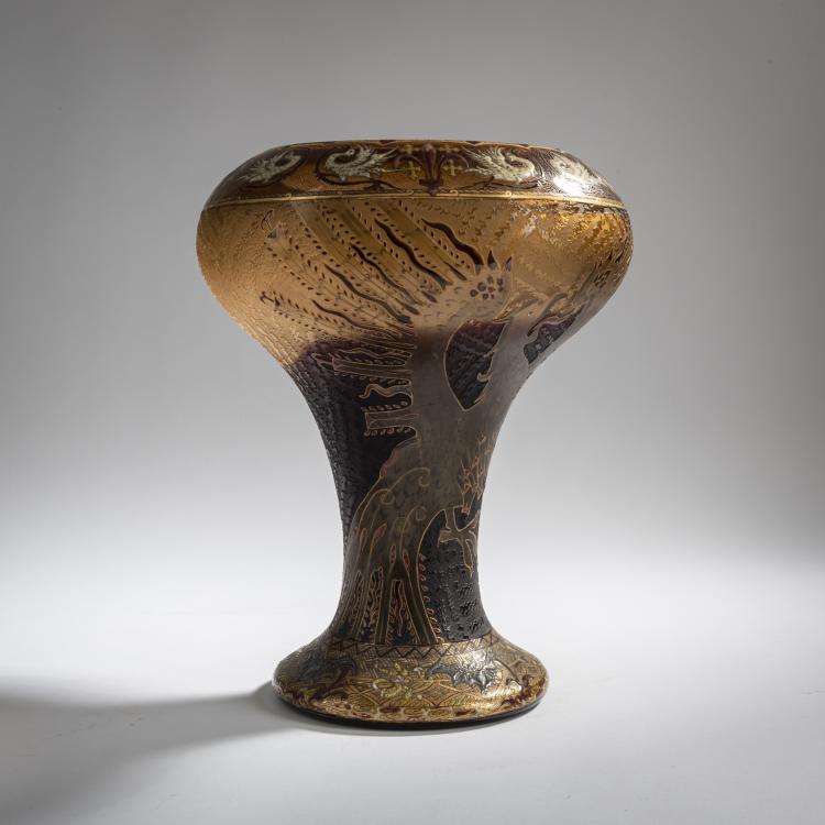 Bild 1 zu Objekt, 'Lampe Arabe' - 'Le Jour' vase, 1892, Antonin Daum,Jacques Gruber, Daum Fr&egrave;res, Nancy, 156B 90