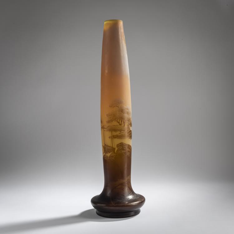 Bild 1 zu Objekt, 'Paysage, voiliers' vase, 1908-20, Emile Gall&eacute;, Gall&eacute;, &Eacute;tablissements, Nancy, 156B 214