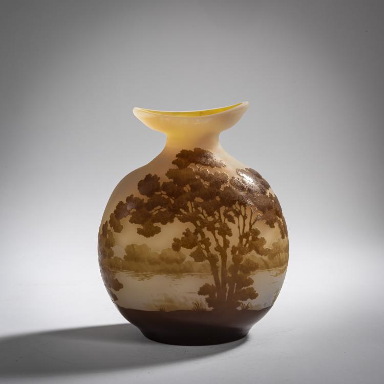 Hauptbild zu Objekt, 'Paysage' vase, 1909-20, Emile Gall&eacute;, Gall&eacute;, &Eacute;tablissements, Nancy, 156B 216
