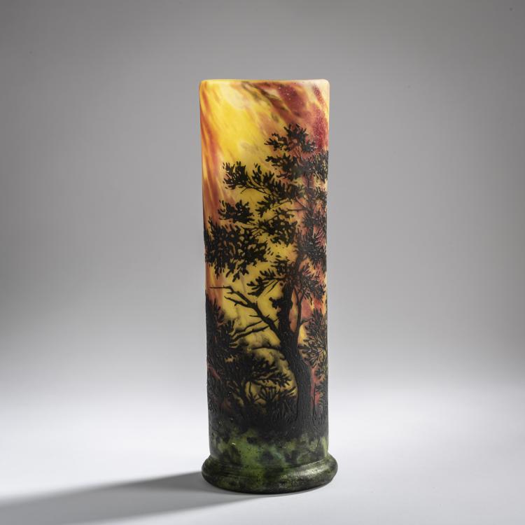 Hauptbild zu Objekt, Vase 'Paysage, soleil couchant', 1911-13, Antonin Daum, Daum Fr&egrave;res, Nancy, 156B 155