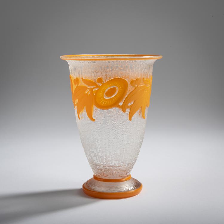 Hauptbild zu Objekt, 'Fleurs stylis&eacute;es' vase, 1922, Antonin Daum, Daum Fr&egrave;res, Nancy, 156B 169