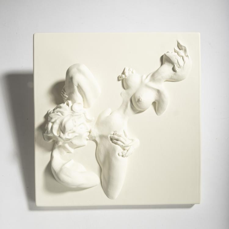 Hauptbild zu Objekt, Relief plate with erotic motif, c. 1975, Luigi Colani, 157A 112