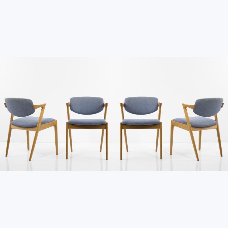 Hauptbild zu Objekt, Vier St&uuml;hle 'M 42', 1960er Jahre, Kai Kristiansen, Schou Andersen M&oslash;belfabrik A/S, Vejen, 157B 470