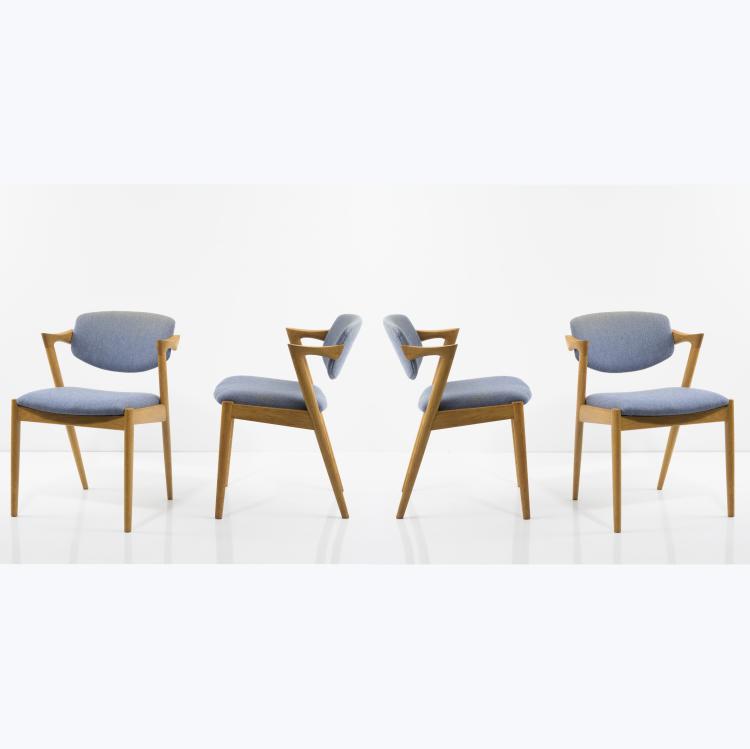 Bild 1 zu Objekt, Vier St&uuml;hle 'M 42', 1960er Jahre, Kai Kristiansen, Schou Andersen M&oslash;belfabrik A/S, Vejen, 157B 470