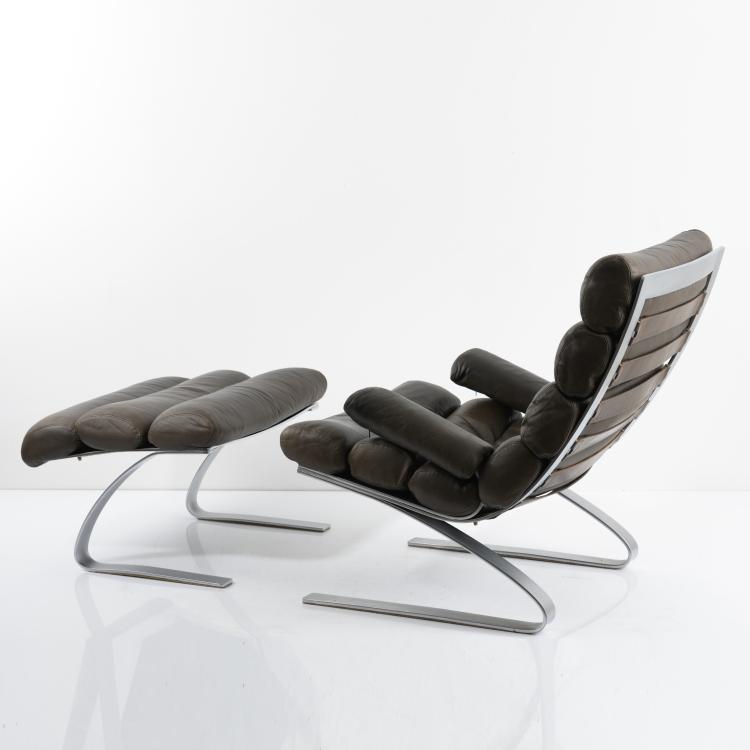 Bild 2 zu Objekt, 'Sinus' armchair and stool, 1976, Reinhold Adolf,Hans-J&uuml;rgen Schr&ouml;pfer, COR, Rheda-Wiedenbr&uuml;ck, 157A 192