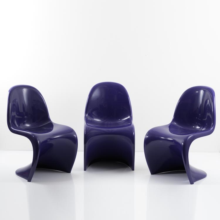 Bild 1 zu Objekt, Three 'Panton' chairs, 1962/67, Verner Panton, Herman Miller Fehlbaum Production, Weil am Rhein, 157B 433