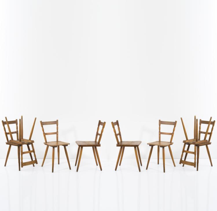 Hauptbild zu Objekt, Acht 'T&uuml;binger St&uuml;hle', 1928, Fr. Sch&auml;fer, Stuhl- und M&ouml;belfabrik, T&uuml;bingen, 157A 7