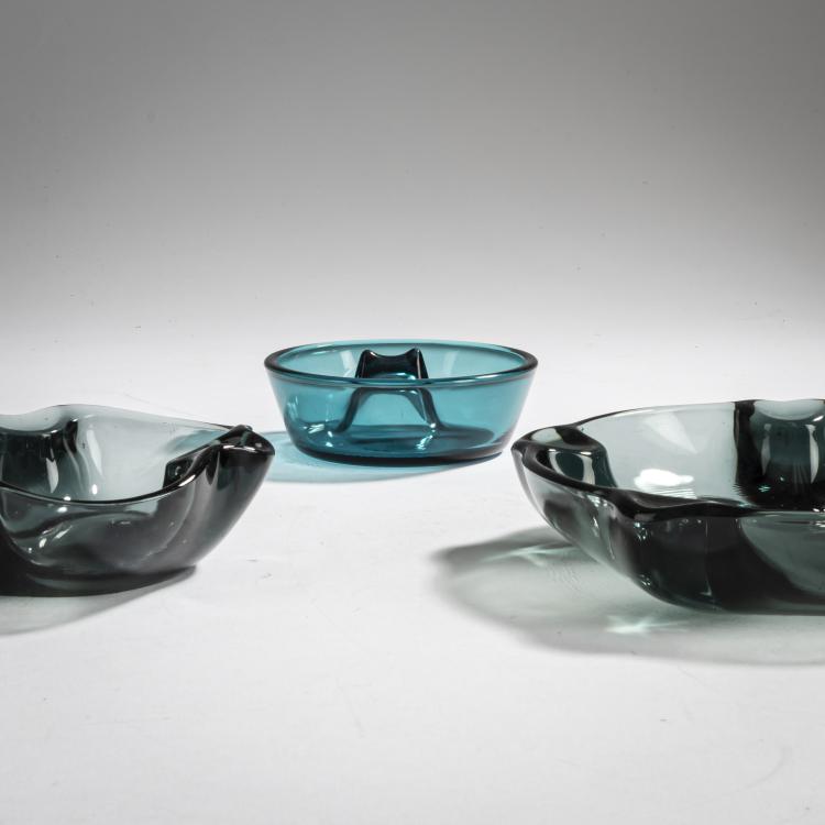 Bild 2 zu Objekt, 3 ashtrays, '500', '501', and '502', 1951 and 1962, respectively, Wilhelm Wagenfeld, WMF, Geislingen, 157A 124