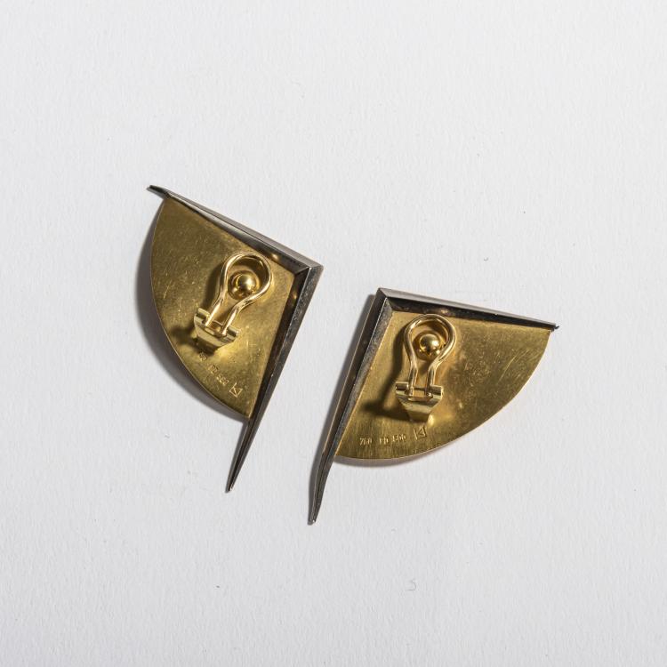 Bild 1 zu Objekt, Pair of designer ear clips, 1980s, Klaus Ullrich, 157D 1013