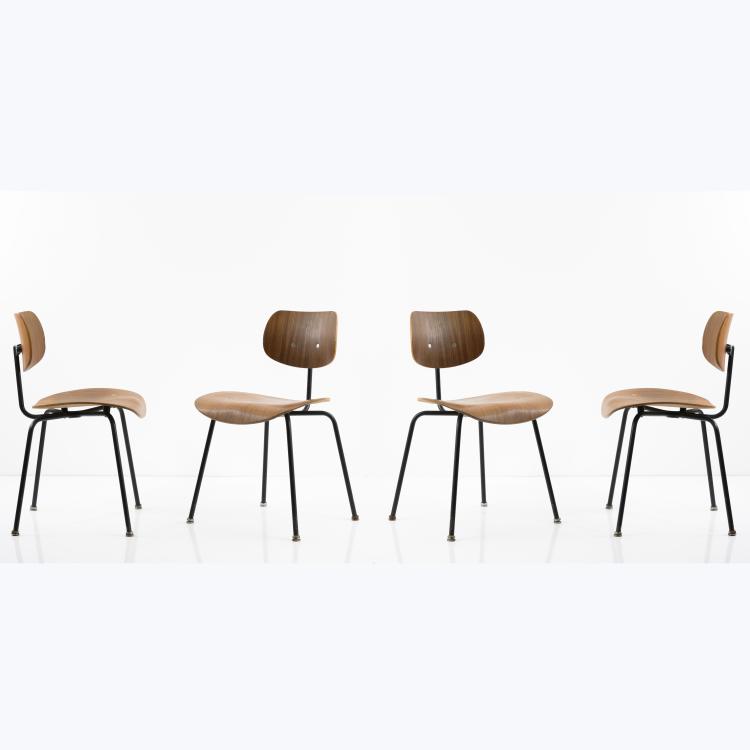 Bild 1 zu Objekt, 4 'SE 68' chairs, 1951, Egon Eiermann, Wilde & Spieth, Esslingen, 157A 146