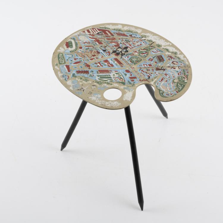 Hauptbild zu Objekt, 'Brussels World Fair 1958' occasional table, c. 1958, Lucien De Roeck, Bois Manu, Belgien., 157B 336