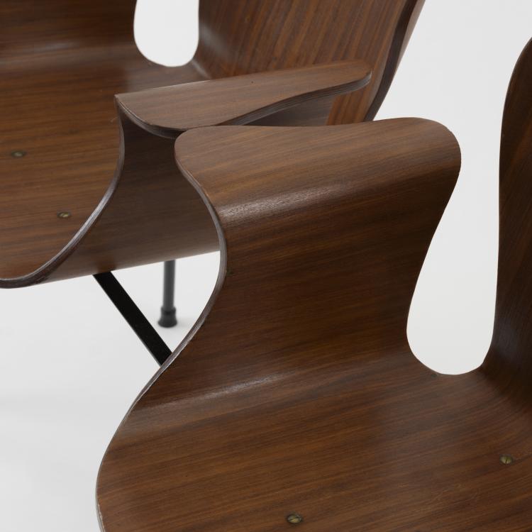 Bild 2 zu Objekt, Three-seater bench, c. 1958, Carlo Ratti (attributed), Italien, 157B 335