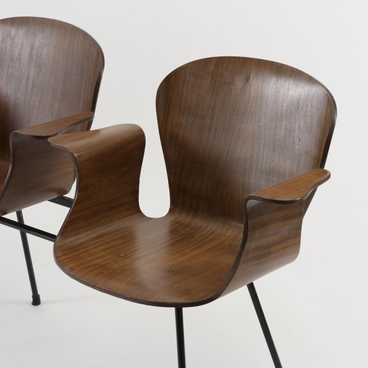 Bild 3 zu Objekt, Three-seater bench, c. 1958, Carlo Ratti (attributed), Italien, 157B 335