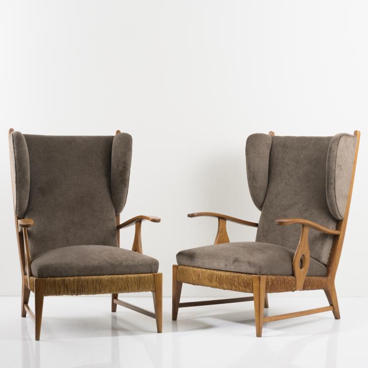 Bild 2 zu Objekt, 2 armchairs, c. 1948, Paolo Buffa, Italien, 158A 20