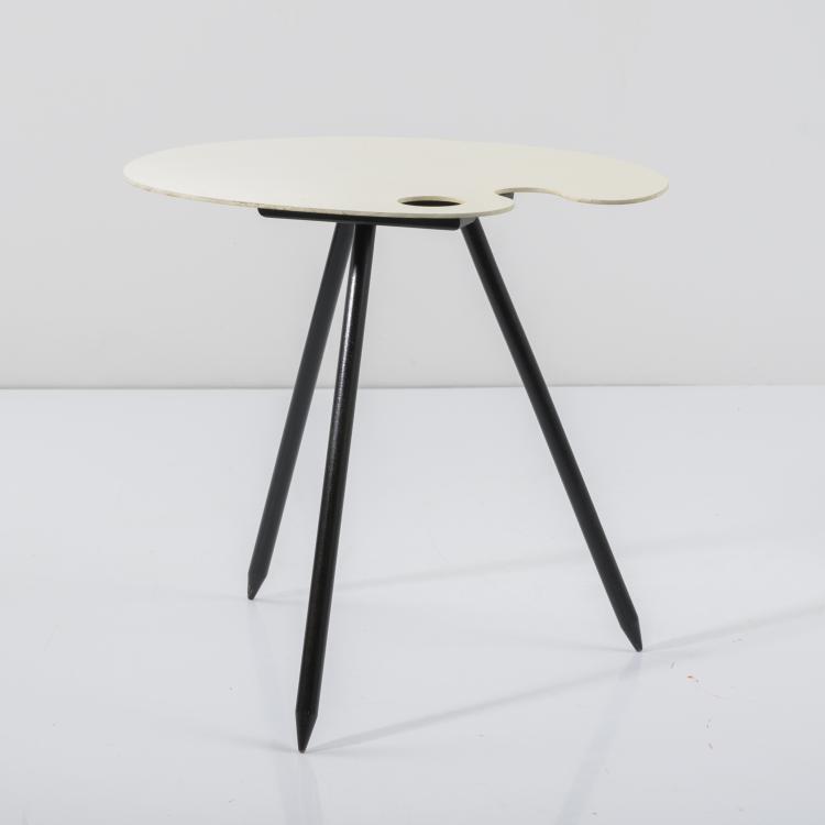 Bild 1 zu Objekt, 2 'Palette' end tables, c. 1958, Lucien De Roeck, Belgien, 158B 430