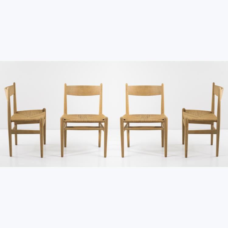 Hauptbild zu Objekt, 4 'CH36' chairs, 1962, Hans J. Wegner, Carl Hansen & Son, M&ouml;belfabrik, Odense., 158B 477